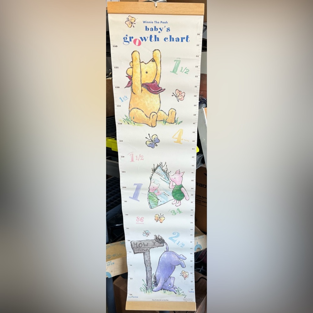 Winnie the Pooh Baby's Growth Chart Vintage